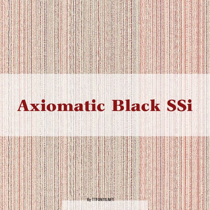 Axiomatic Black SSi example